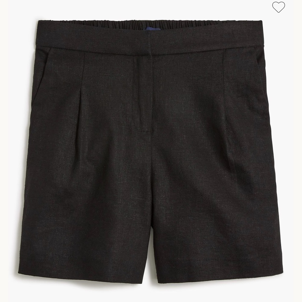 JCrew Linen Blend Women's Tailored Shorts, black size 6